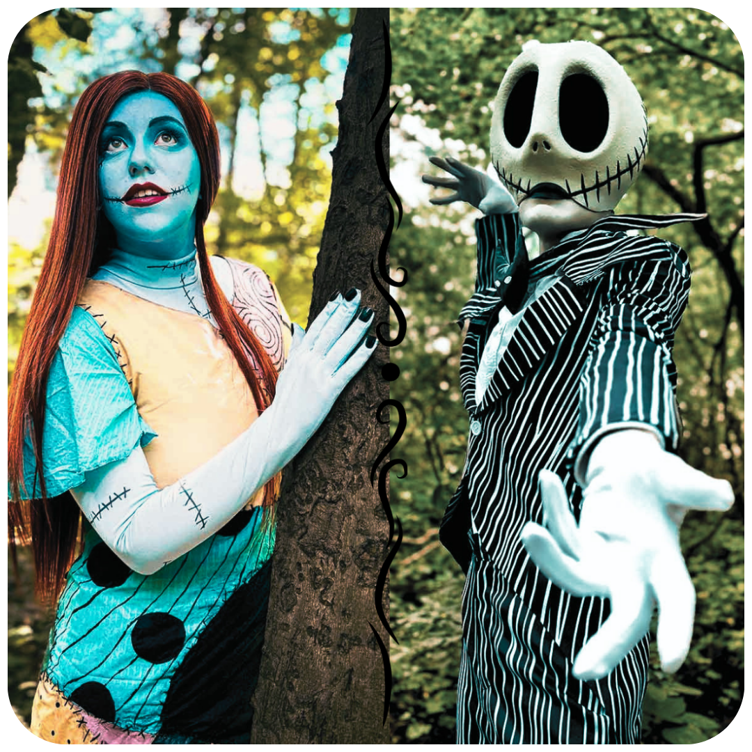 This is Halloween with Jack & Sally at My Size City on Sunday October 25 from 9am-11am